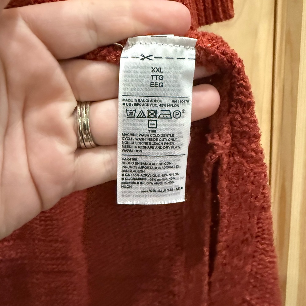 Old Navy Brick Red Open-Front Knit Cardigan - Picture 6 of 7